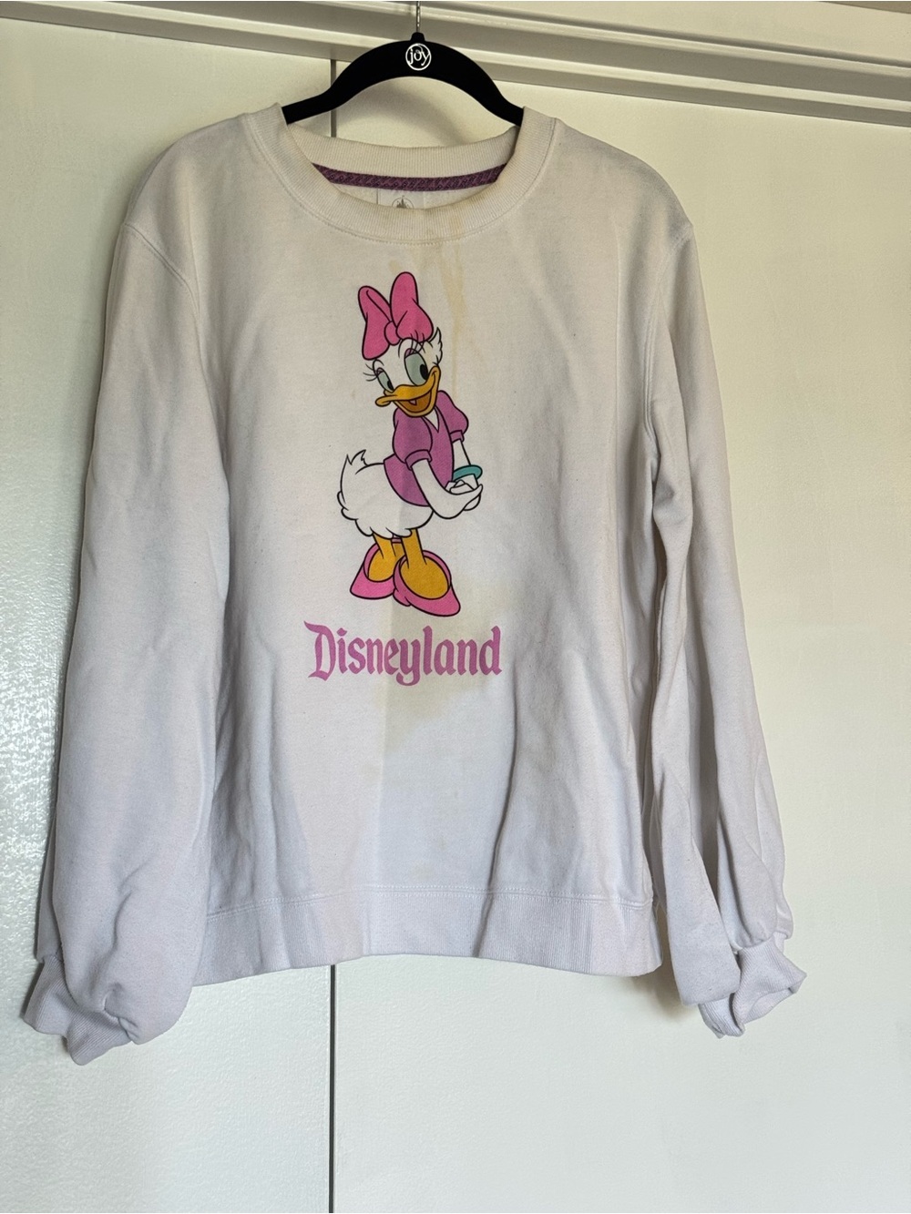 Vintage Disney white Sweatshirt with Pink Daphy Duck
